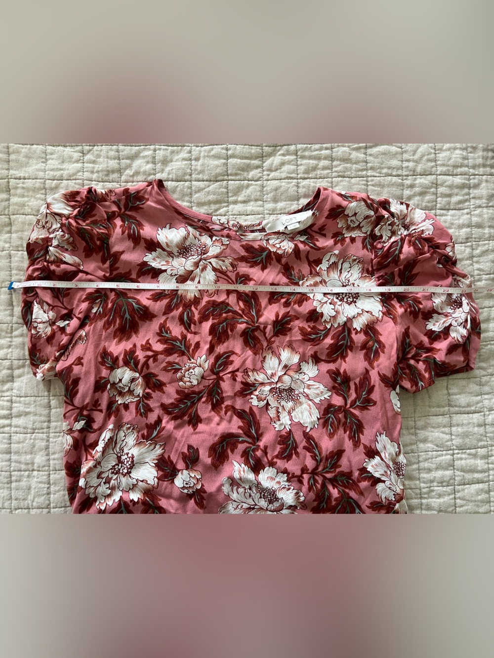 Floral Pink Women's Top Loft M - Picture 10 of 11